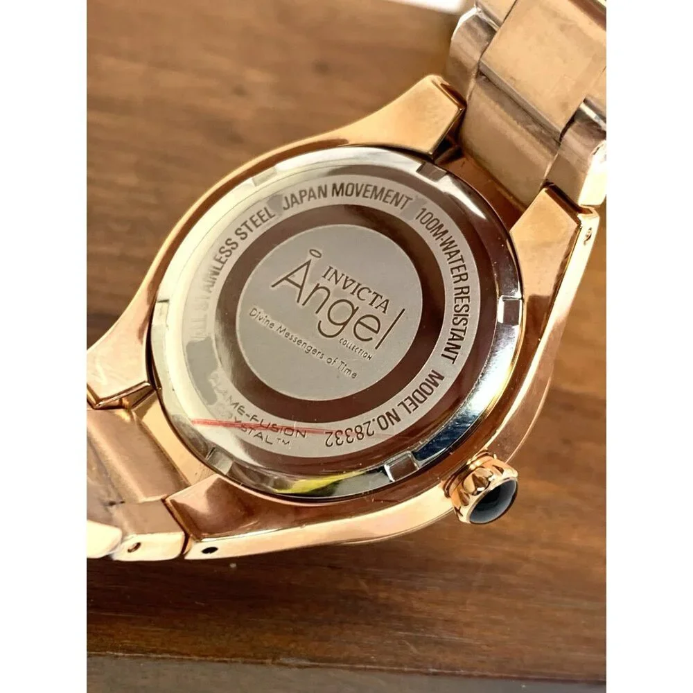 Invicta Women's Watch 28332 Angel Quartz Rose Gold Tone Stainless Steel 35mm